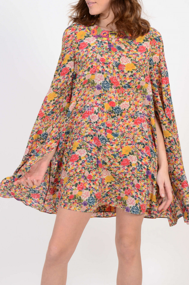 Etro Cape Kleid Floral gemustert in Gelb/Rot | GRUENER.AT