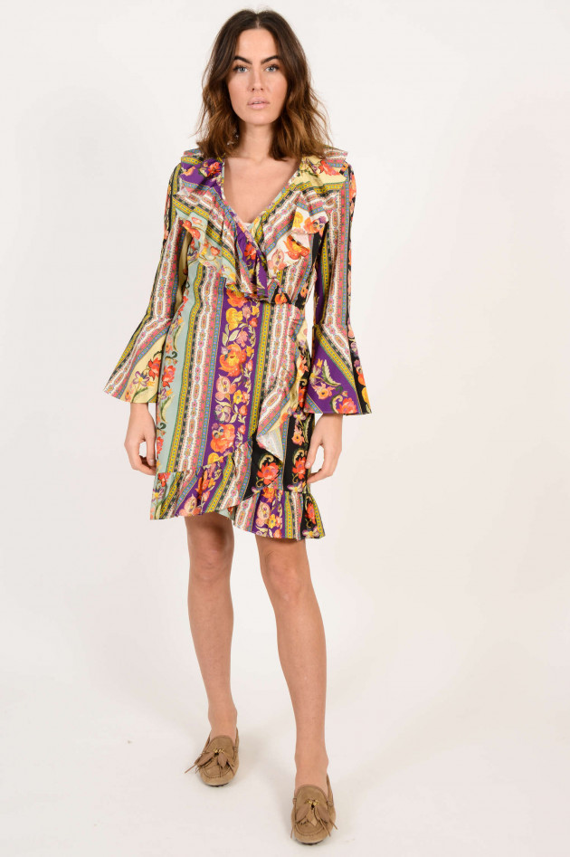 Etro Kleid mit Volants floral gemustert