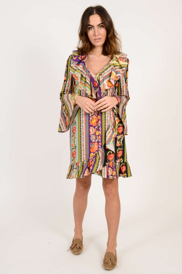 Etro Kleid mit Volants floral gemustert