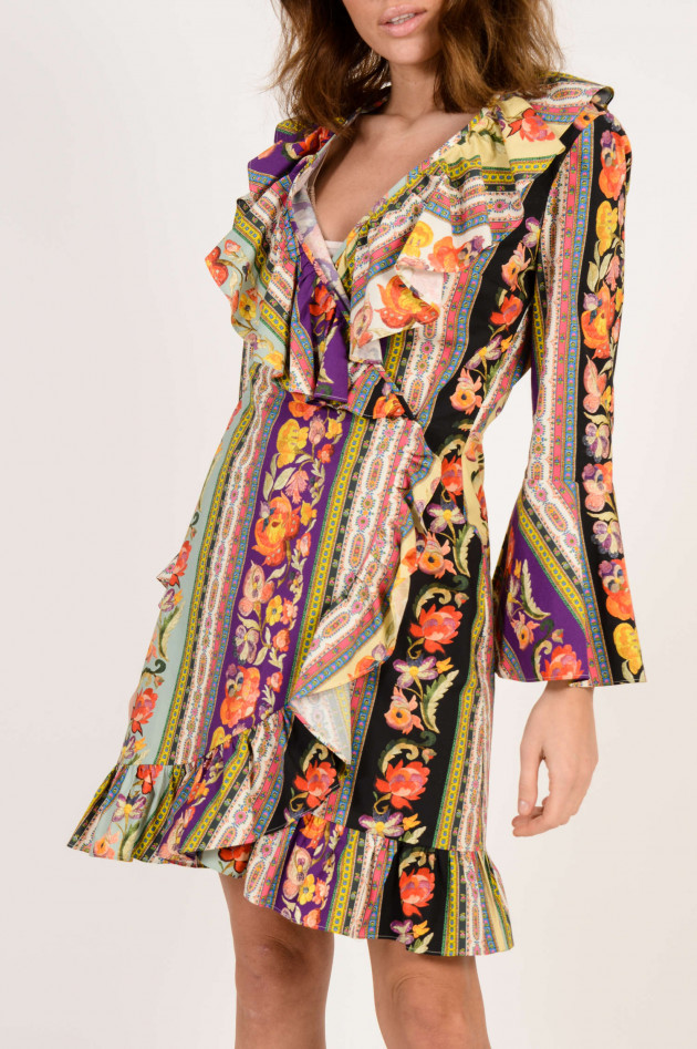 Etro Kleid mit Volants floral gemustert