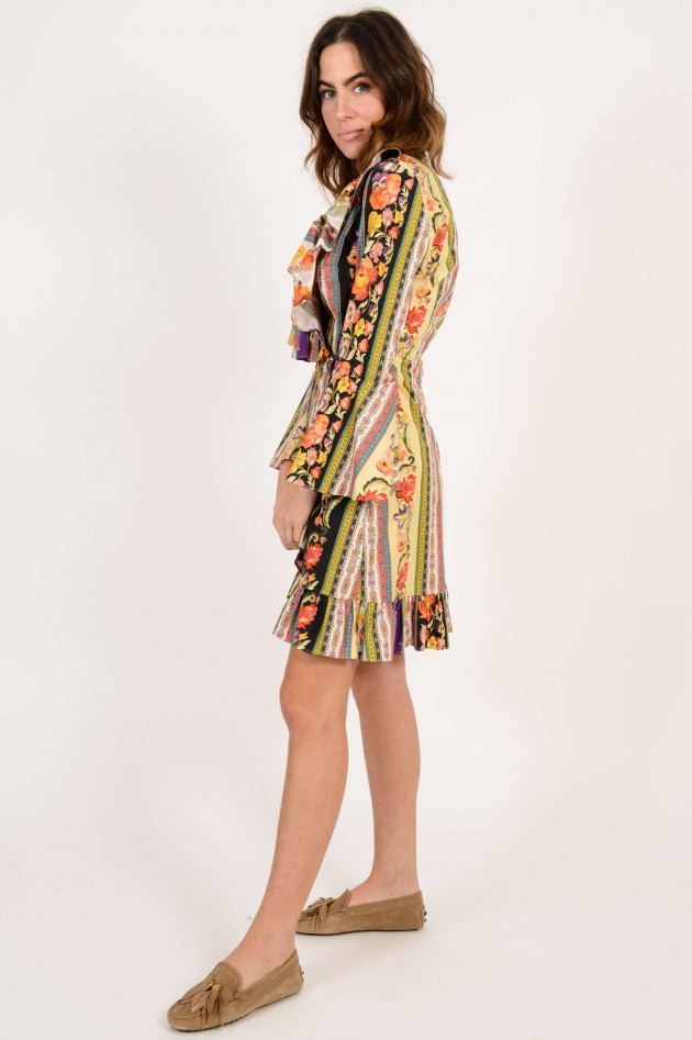 Etro Kleid mit Volants floral gemustert