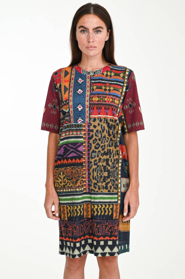 Etro Jerseykleid mit Strickprint in Multicolor