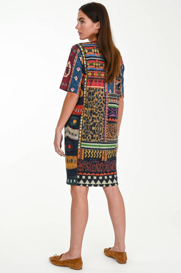 Etro Jerseykleid mit Strickprint in Multicolor