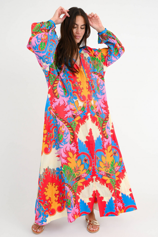 Etro Maxi Kleid mit Allover-Print in Multicolor