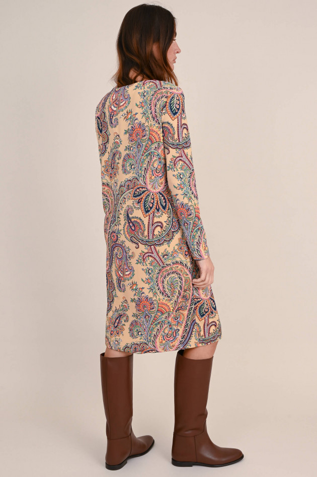 Etro Kleid mit Allover Paisley Muster in Multicolor