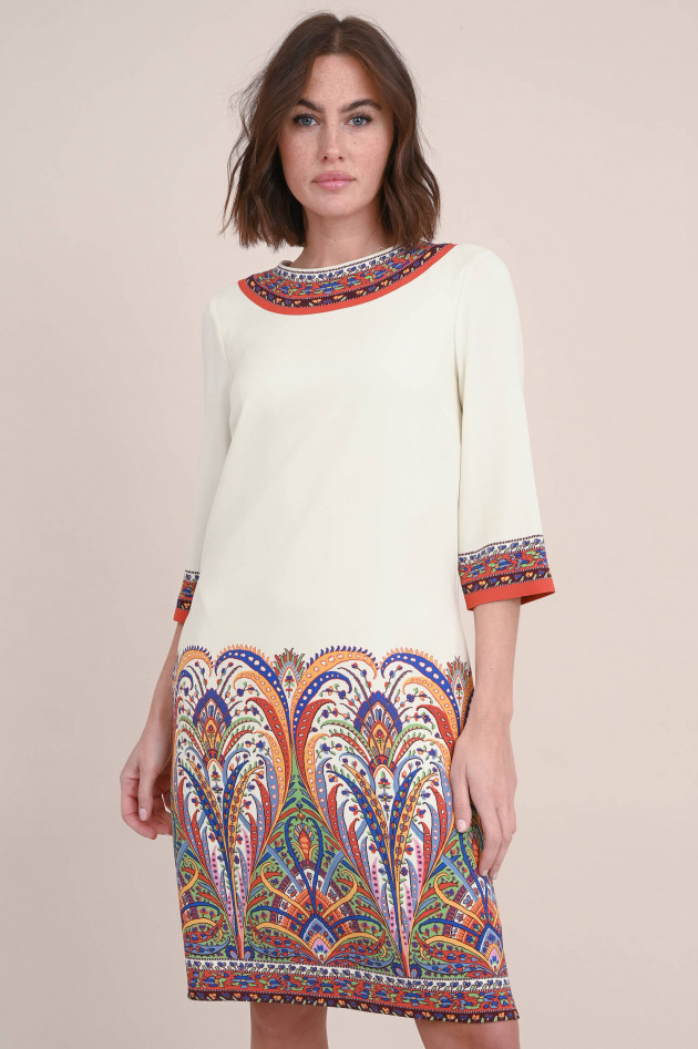 Etro Kleid mit floralem Print in Creme/Multicolor