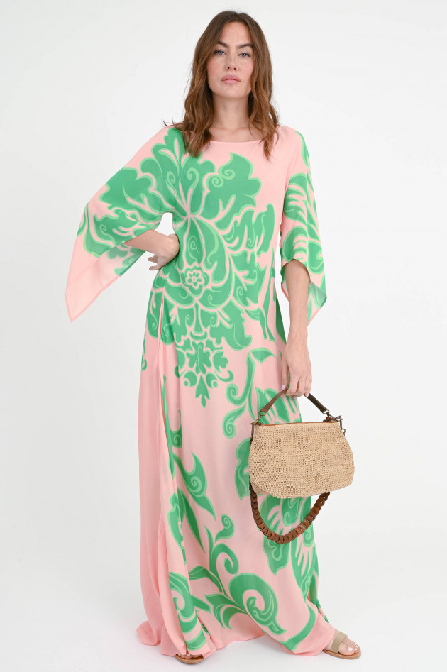 Etro Gemustertes Maxi-Kleid in Rosa/Grün