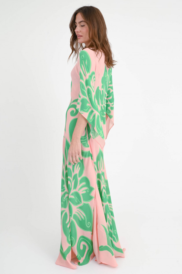 Etro Gemustertes Maxi-Kleid in Rosa/Grün