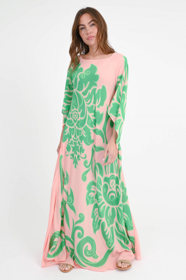 Etro Gemustertes Maxi-Kleid in Rosa/Grün
