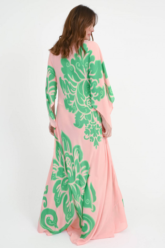 Etro Gemustertes Maxi-Kleid in Rosa/Grün