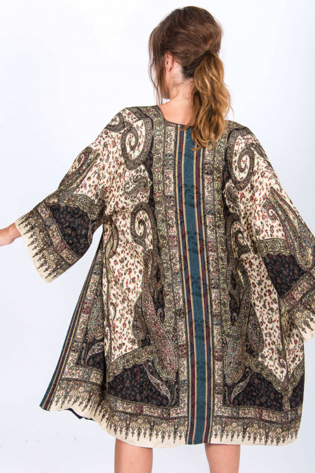 Etro Kimono in Oliv/Creme