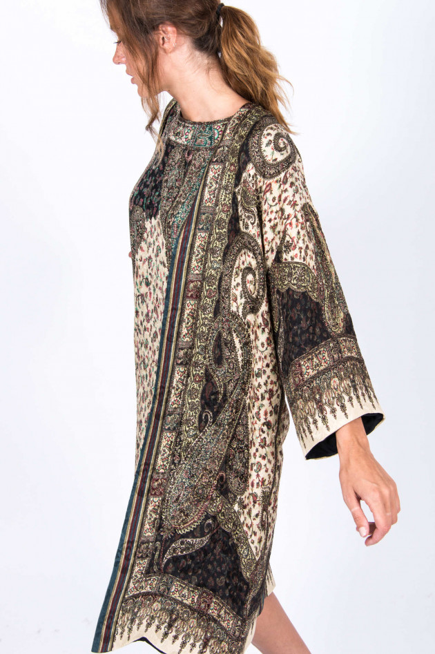 Etro Kimono in Oliv/Creme
