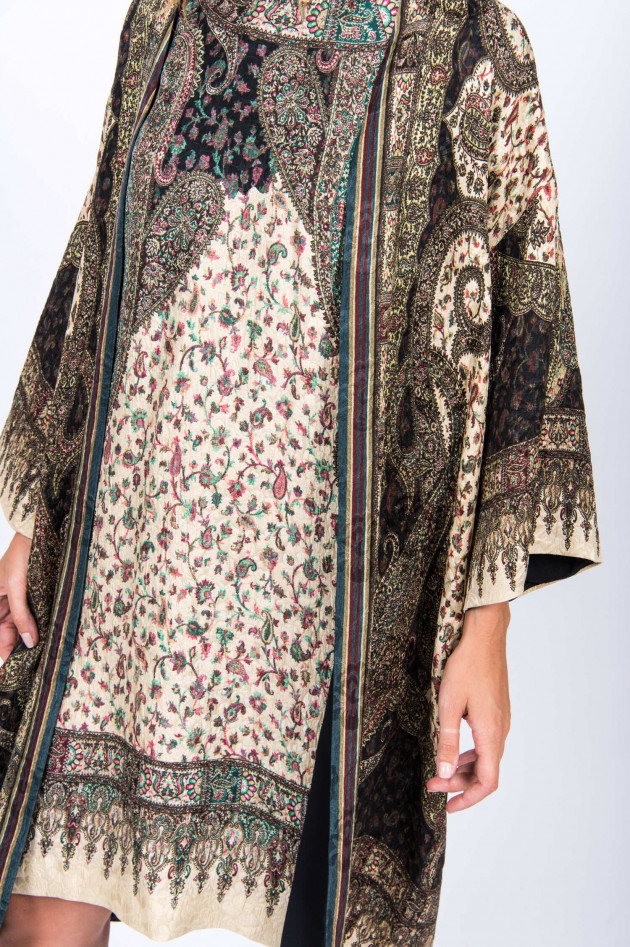 Etro Kimono in Oliv/Creme