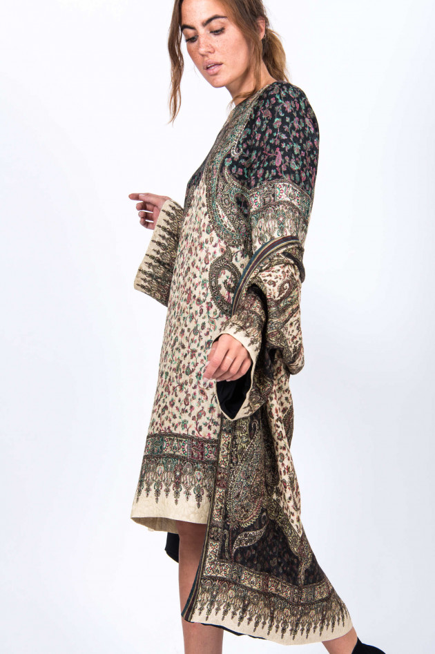 Etro Kimono in Oliv/Creme