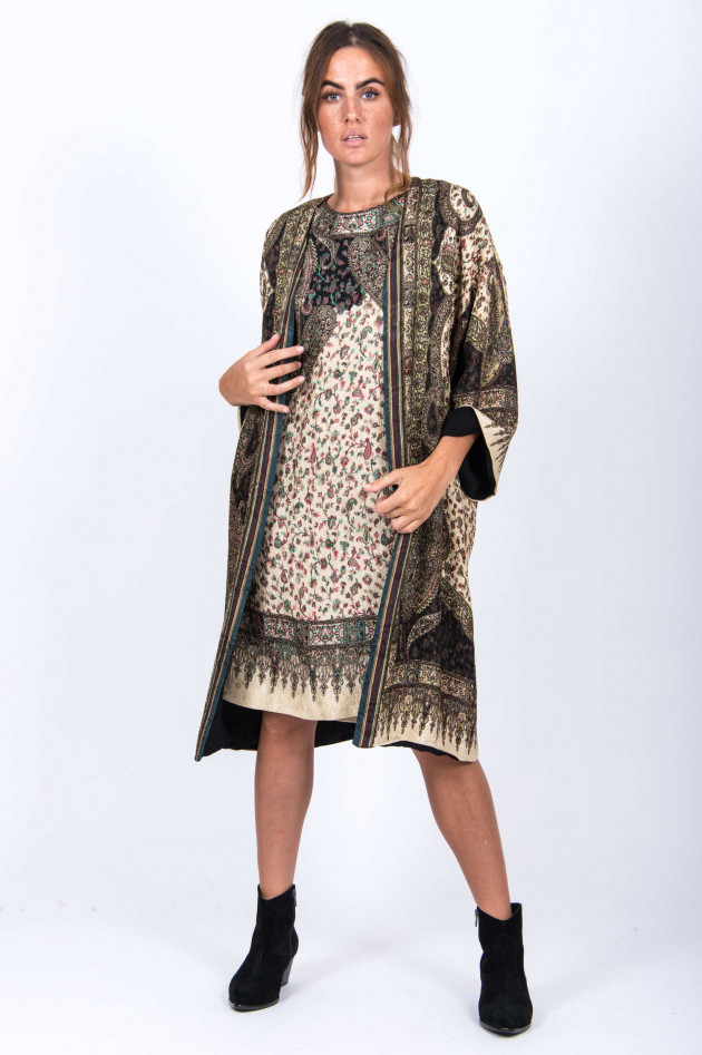 Etro Kimono in Oliv/Creme