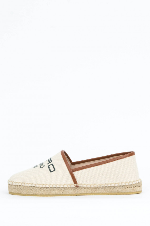 Etro Espadrillas mit Logo in Beige