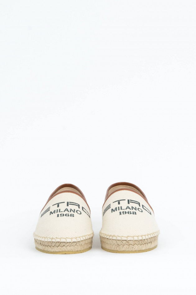 Etro Espadrillas mit Logo in Beige