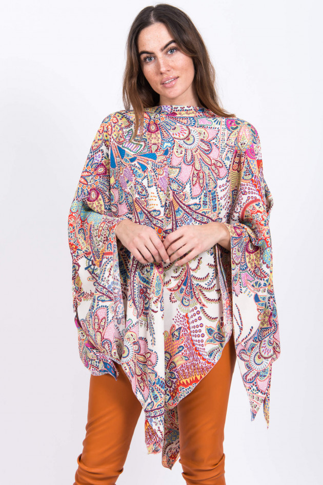 Etro Poncho im Paisley-Design in Multicolor