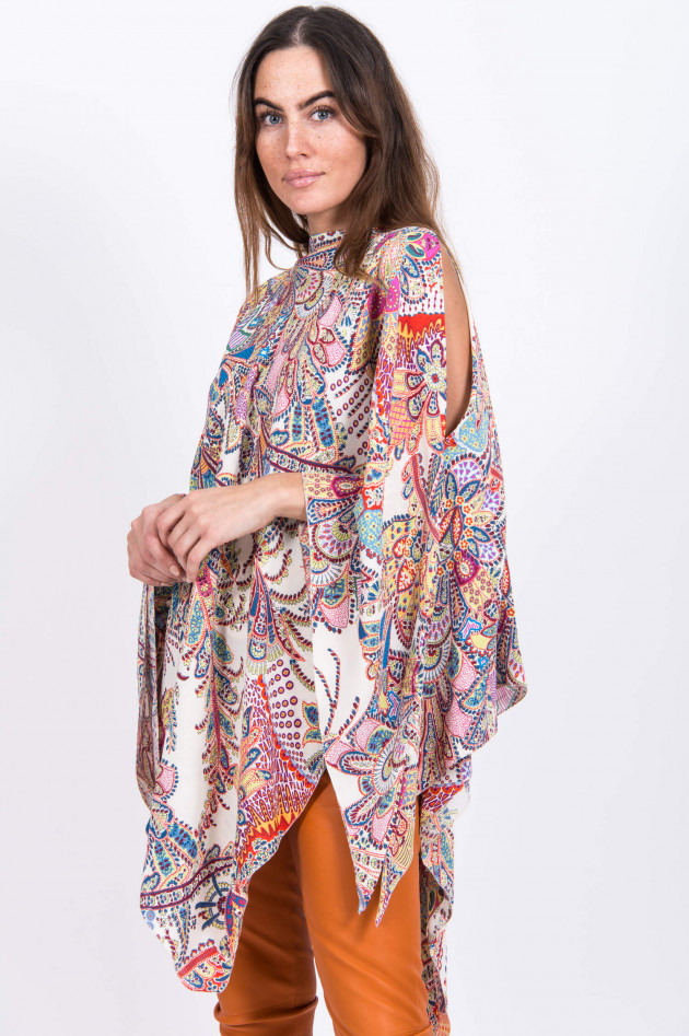 Etro Poncho im Paisley-Design in Multicolor