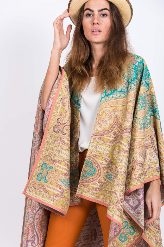 Etro Cape im Paisley-Design in Multicolor gemustert