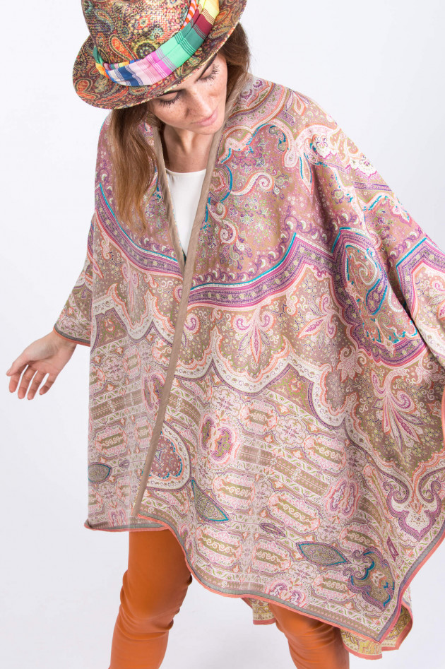 Etro Cape im Paisley-Design in Multicolor gemustert