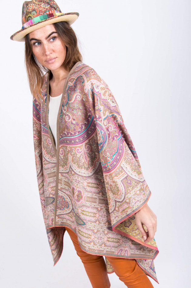 Etro Cape im Paisley-Design in Multicolor gemustert