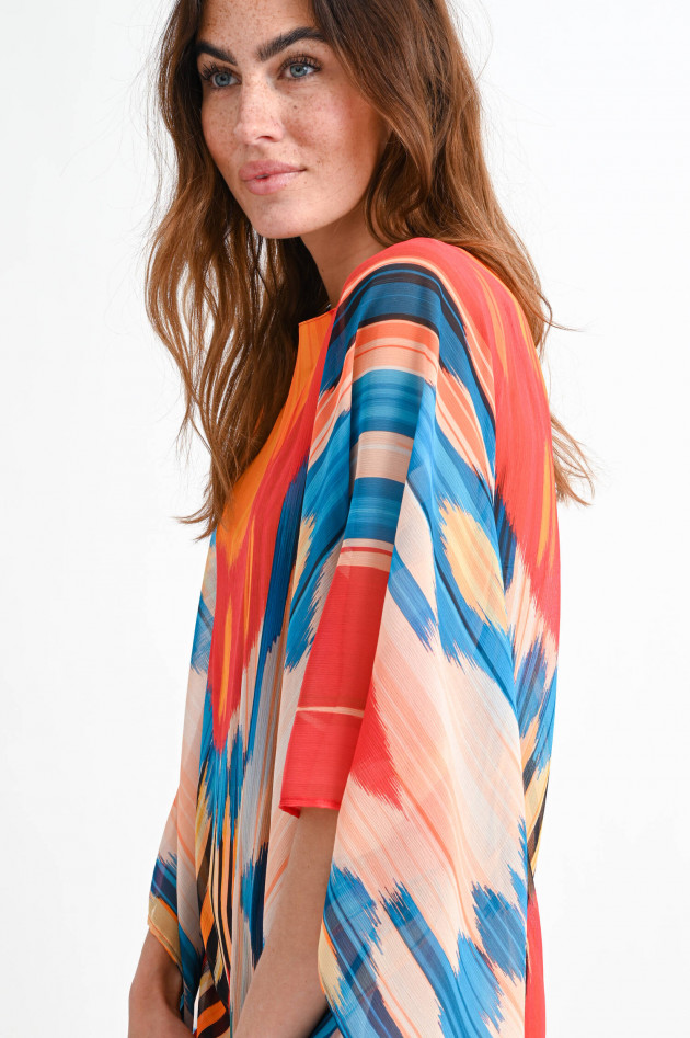 Etro Seiden-Poncho in Multicolor