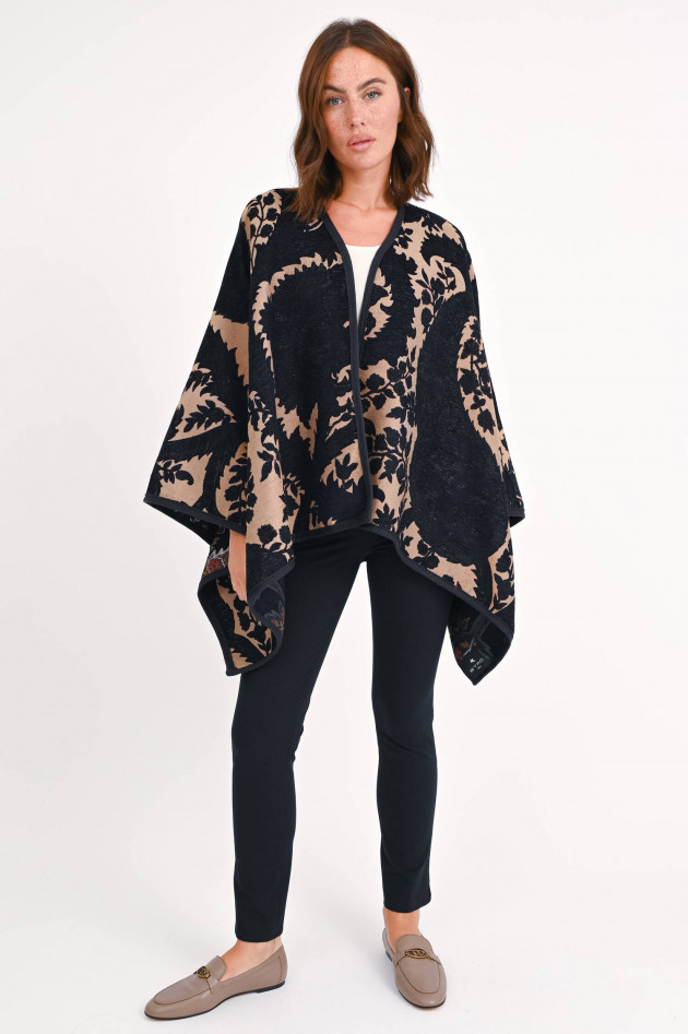 Etro Wende-Cape/Poncho in Multicolor gemustert