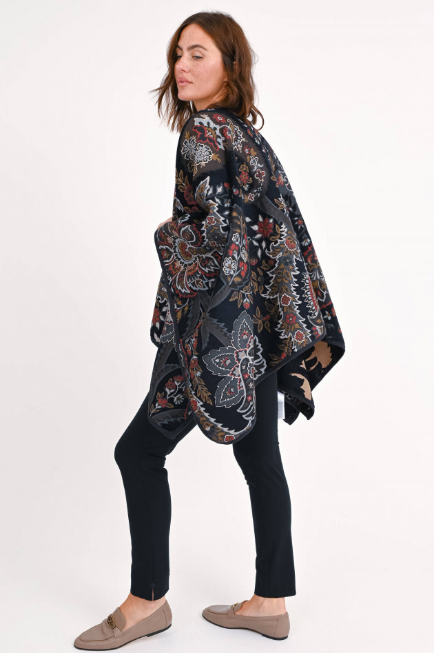 Etro Wende-Cape/Poncho in Multicolor gemustert