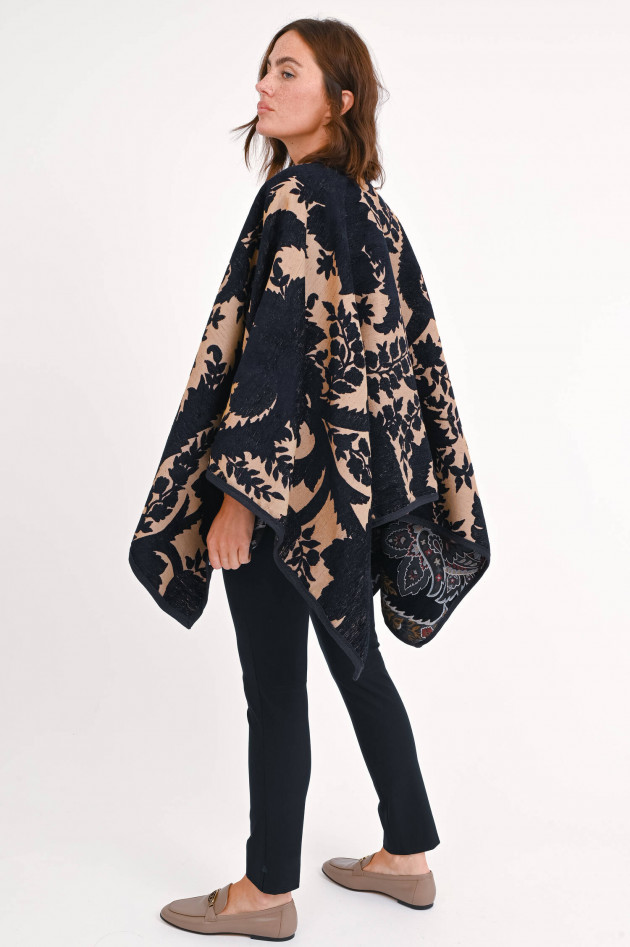 Etro Wende-Cape/Poncho in Multicolor gemustert