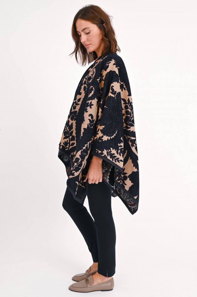 Etro Wende-Cape/Poncho in Multicolor gemustert