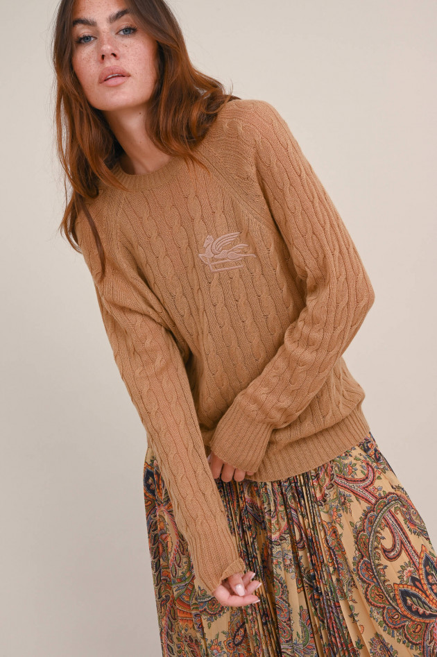 Etro Cashmere Strickpullover in Camel