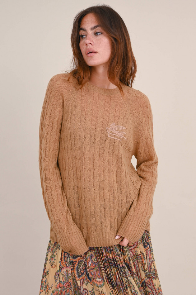 Etro Cashmere Strickpullover in Camel