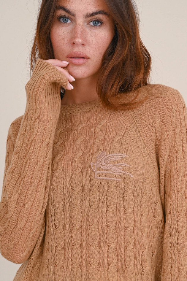 Etro Cashmere Strickpullover in Camel
