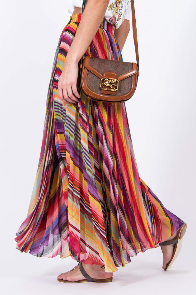 Etro Plisseerock in Multicolor gestreift