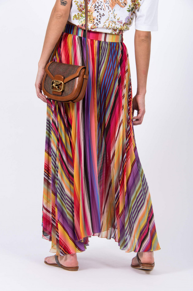 Etro Plisseerock in Multicolor gestreift