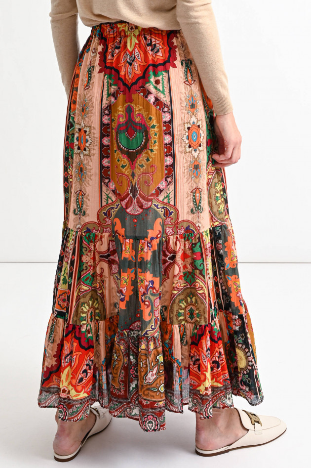 Etro Maxi-Volantrock mit Paisley-Print in Multicolor