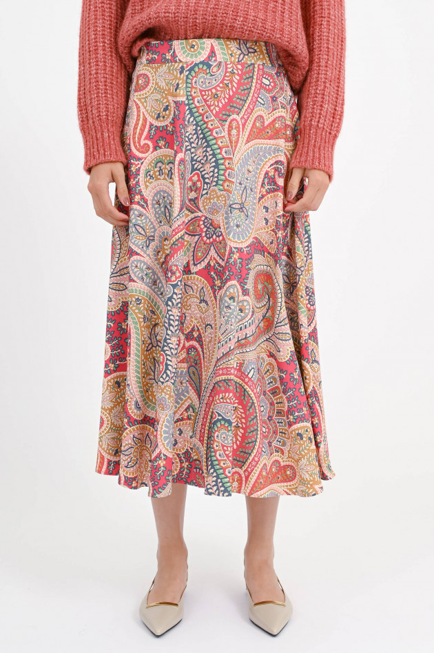 Etro Midirock mit Paisleymuster in Multicolor