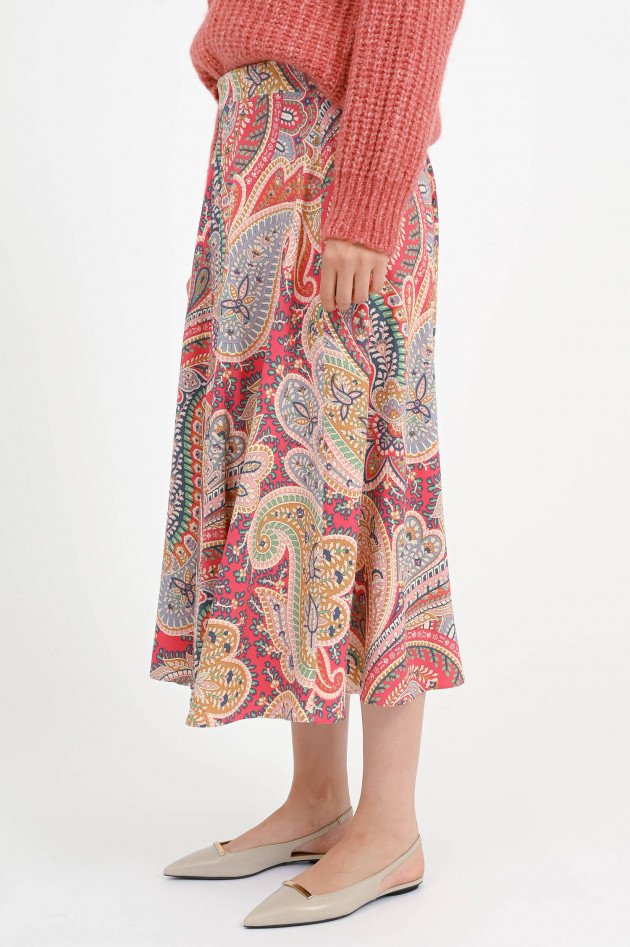 Etro Midirock mit Paisleymuster in Multicolor
