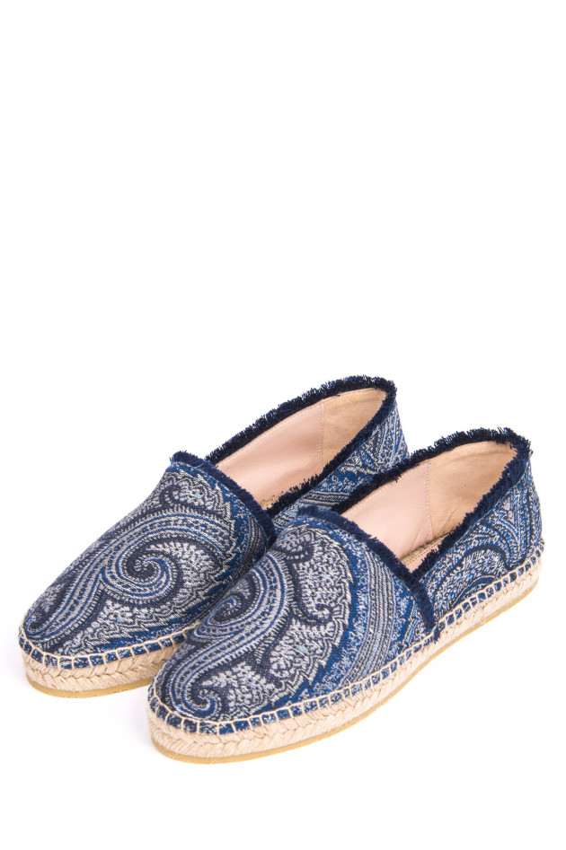 Etro Espadrillas mit Paisley-Print in Marine