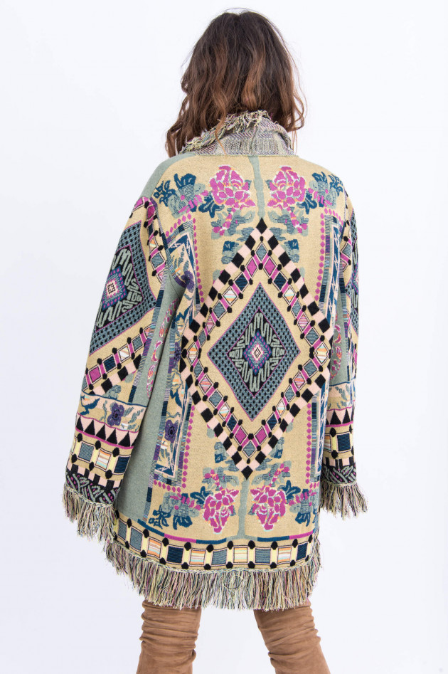 Etro Strickjacke in Oliv gemustert