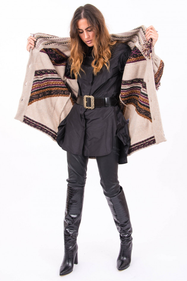 Etro Strickjacke mit Fransen in Beige und Mustern