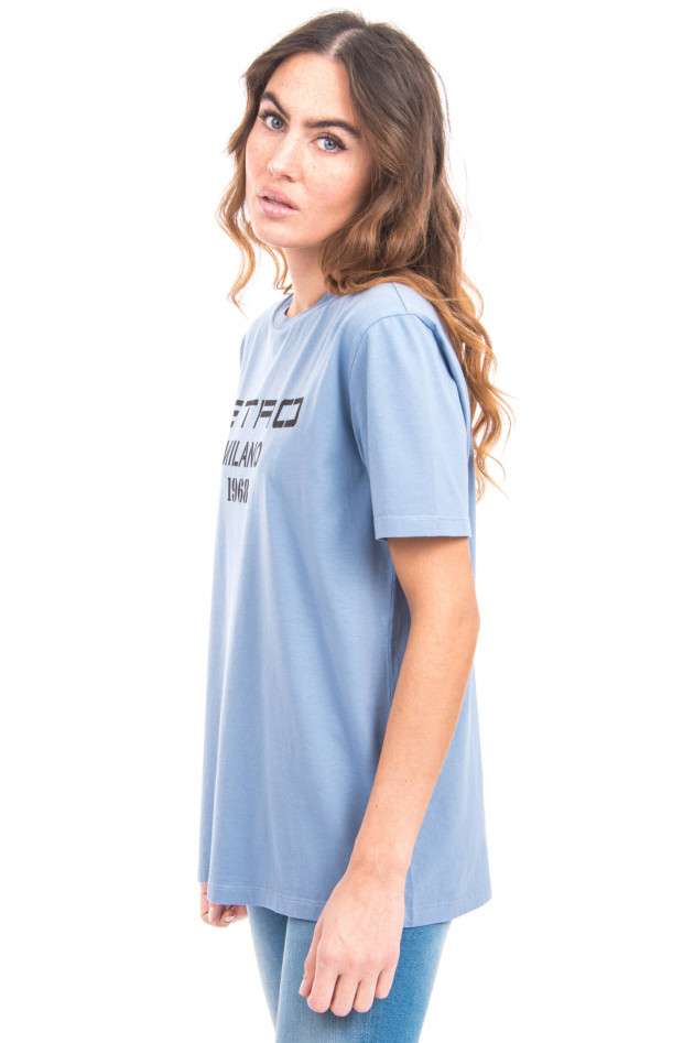 Etro T-Shirt mit Aufdruck in Blau