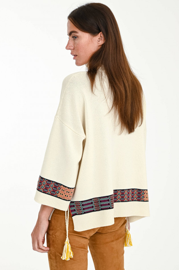 Etro Rollkragen-Pullover mit Quasten in Creme