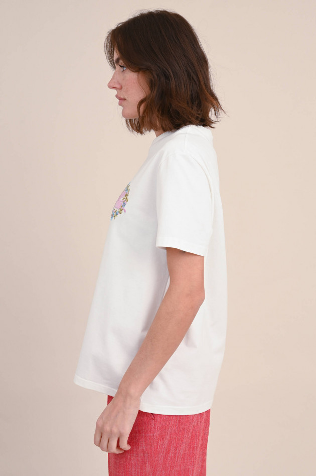 Etro T-Shirt mit Logo-Stickerei in Weiß