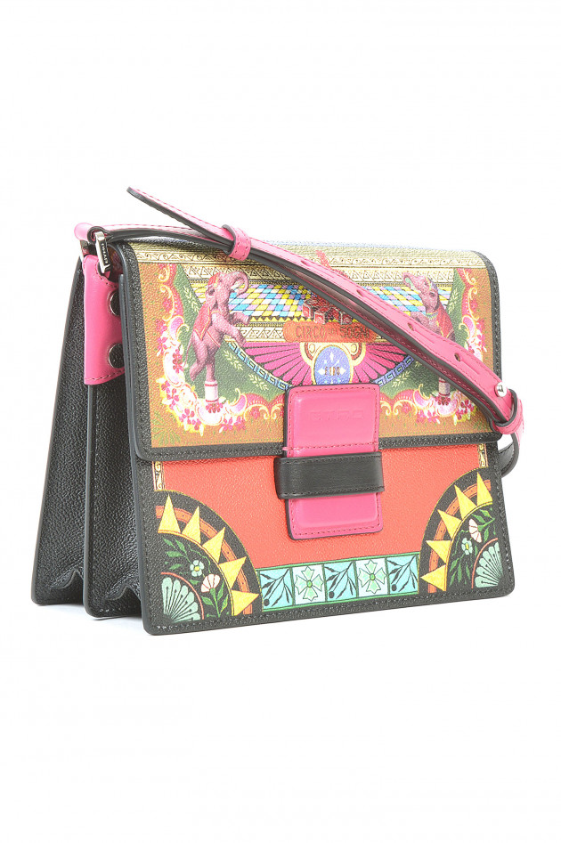 Etro Ledertasche bunt bedruckt