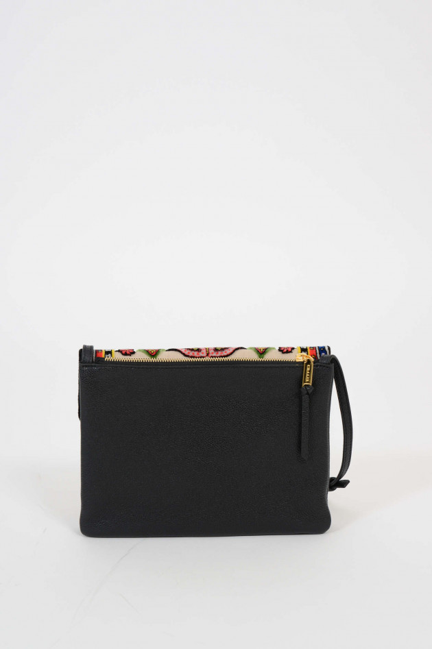 Etro Tasche mit floraler Stickerei in Schwarz