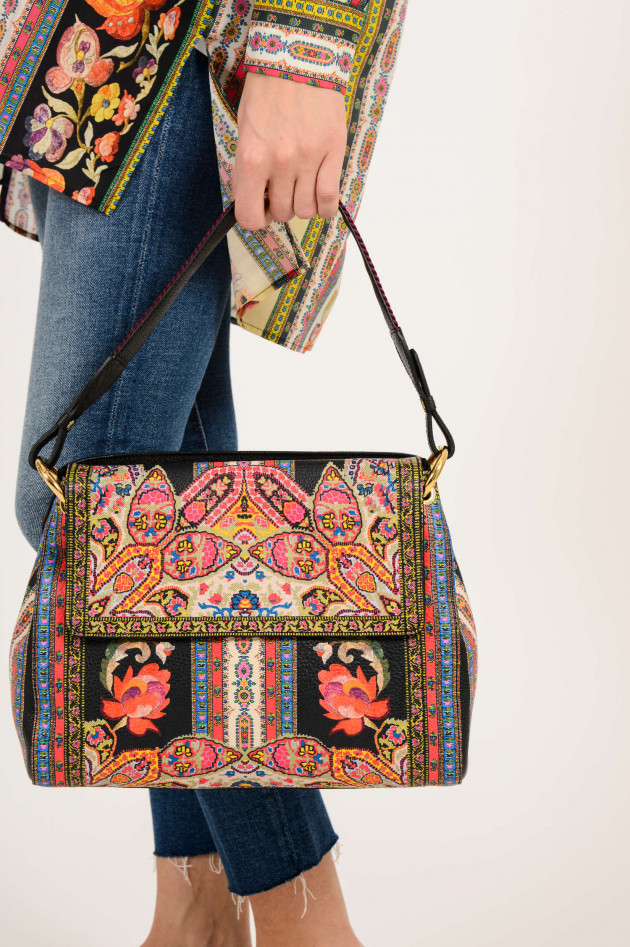 Etro Ledertasche mit floralem Muster