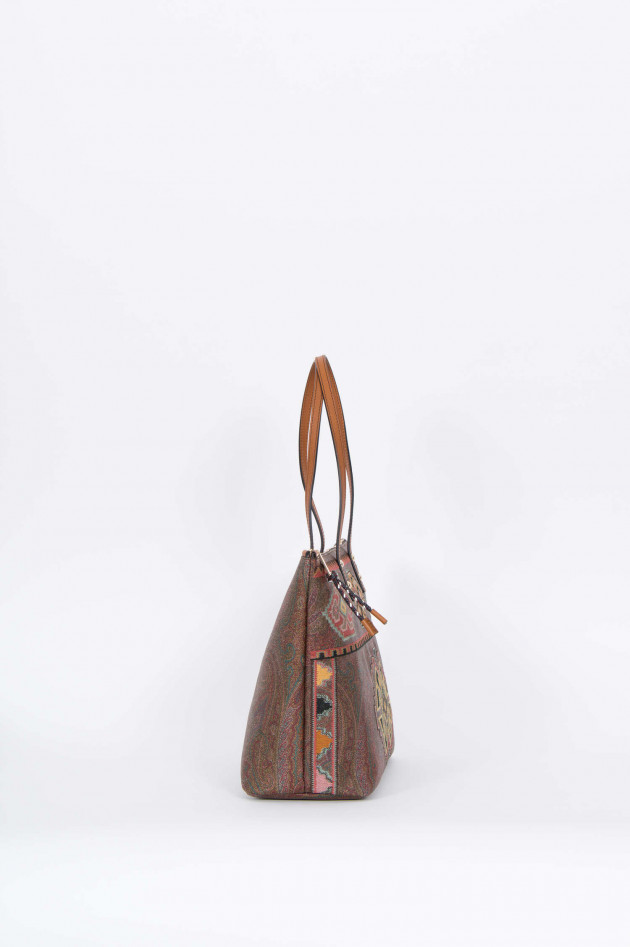 Etro Hantasche mit Paisley-Muster Cognac