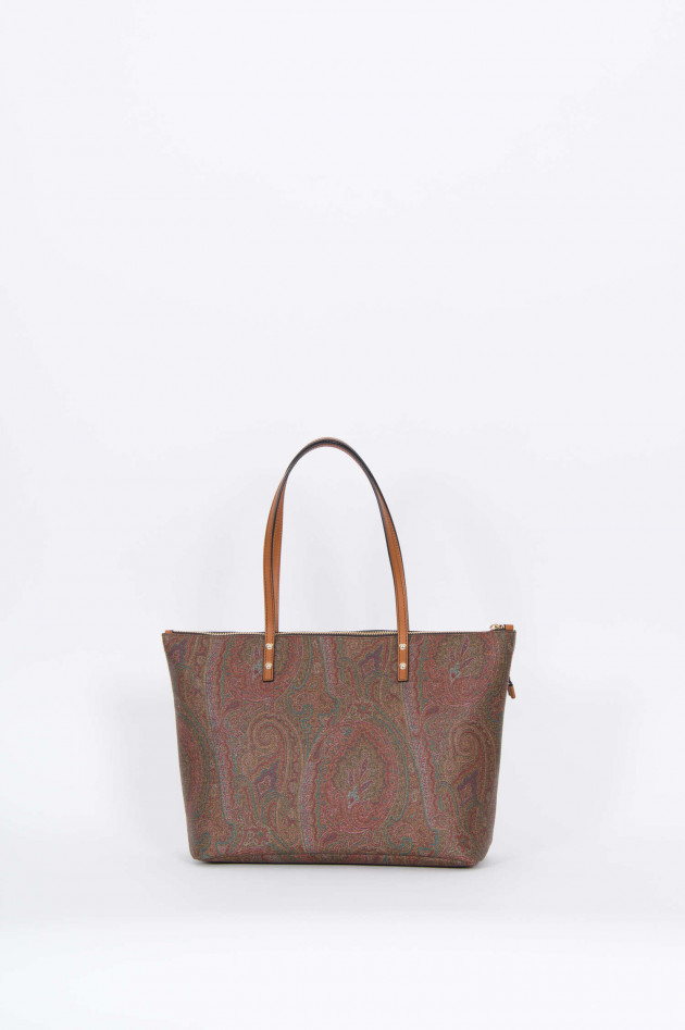 Etro Hantasche mit Paisley-Muster Cognac